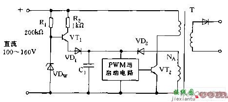 开关电源中使用软启动电路图  第1张