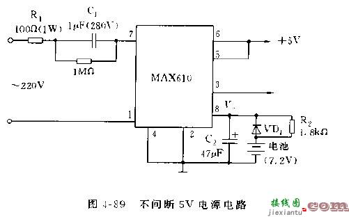 MAX610系列开关集成稳压器电路图（三）  第3张