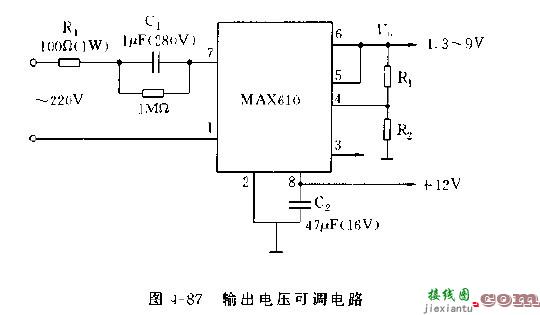 MAX610系列开关集成稳压器电路图（三）  第1张