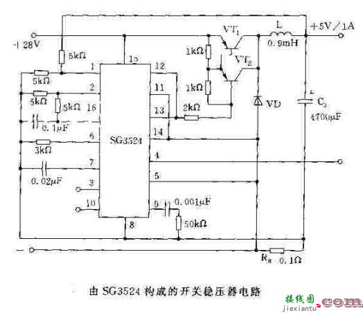 基于SG3524的开关稳压器电路  第1张