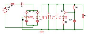 桥式全波整流稳压电路图  第1张