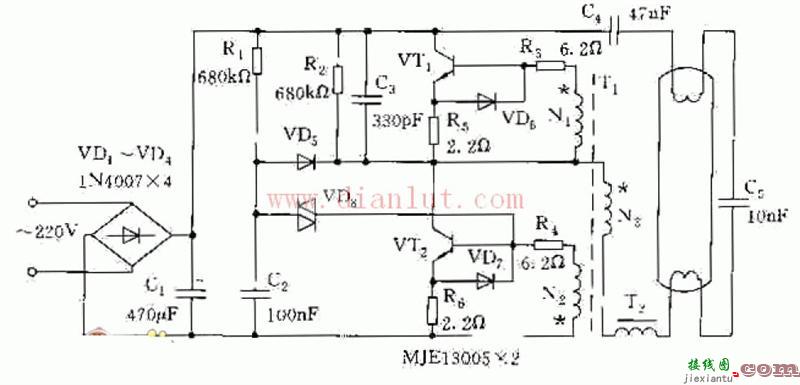电子整流器电路图  第1张