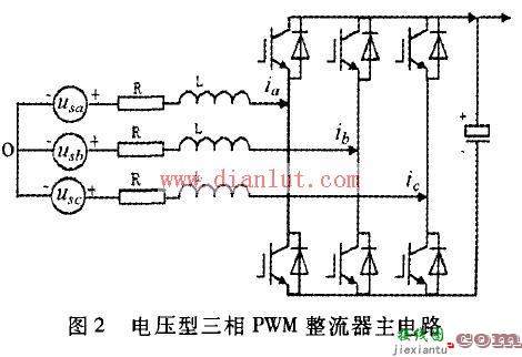 简易三相电压型脉宽调制（PWM）整流器主电路图  第1张