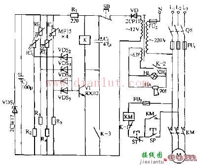 电动机过热断电保护电路原理图  第1张