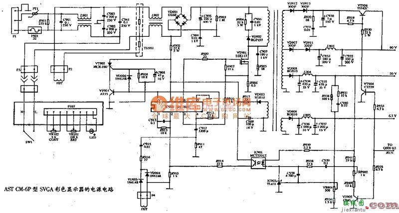 采用基本元件设计SVGA彩色显示器的电源电路  第1张