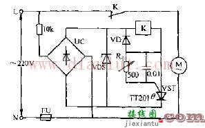 温敏晶闸管电动机过热保护电路原理图  第1张