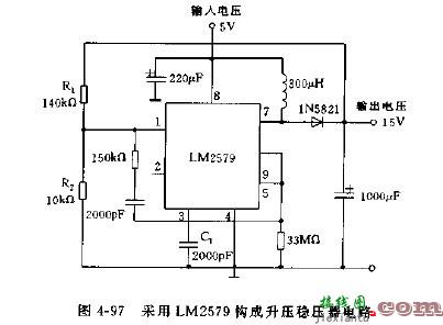 LM2579构成的升降压稳压器及变换器电路图  第3张