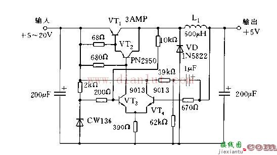 由CW136构成的开关稳压电源电路特点  第1张