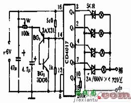 用CMOS数字集成块制作的流水灯电路  第1张