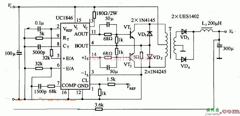 UC1846典型应用电路示意图  第1张