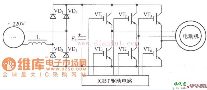 变频器的控制驱动主电路原理  第1张