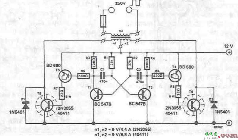 12 250V转换器采用通用元件  第1张