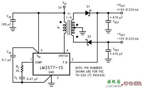 LM1577 LM2577 双15V电源  第1张