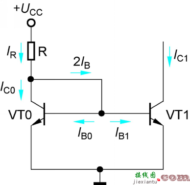三极管镜像恒流源电路分析  第1张