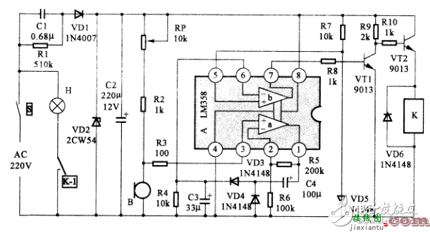 LM358应用电路之声控延时开关电路  第2张