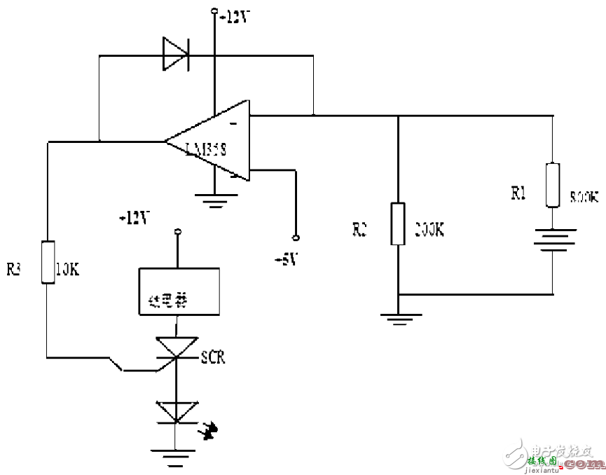 基于LM358的25kV高压电源可控硅一继电器过压保护整体电路  第3张