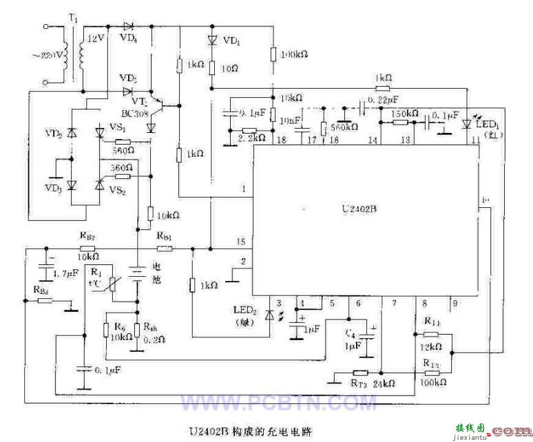 基于U2402B的简易充电器电路  第1张