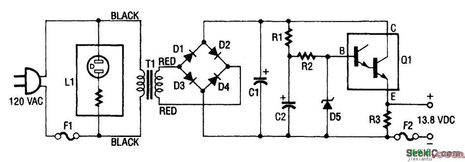 13.8V 2A稳压电源电路
  第1张