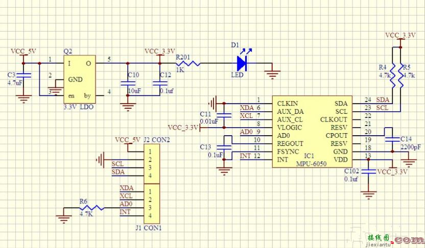 基于STM32四轴飞行器参考电路设计  第3张