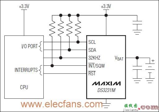 DS3231M应用电路用例  第1张