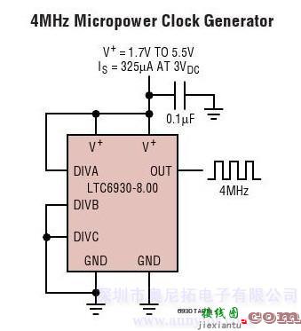 LTC6930-X.XX-32.768MHz至8.192MHz精准微功率振荡器的功能  第1张