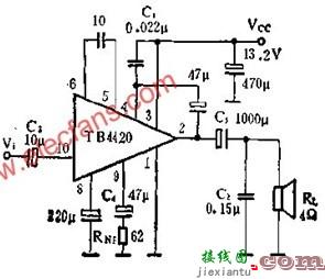 TB4420(5.5W)音频功率放大电路的应用介绍  第1张