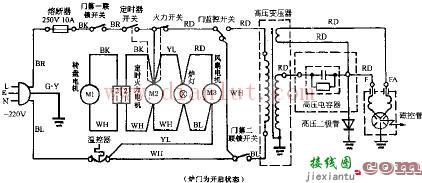 LG电子MS-1977T MS-1987T机械式微波炉电路原理图  第1张