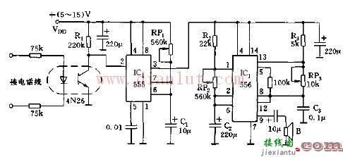 基于555的遥控电铃电路  第1张