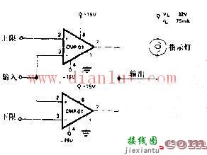 精密的断式双极限选通测试器电路图  第1张