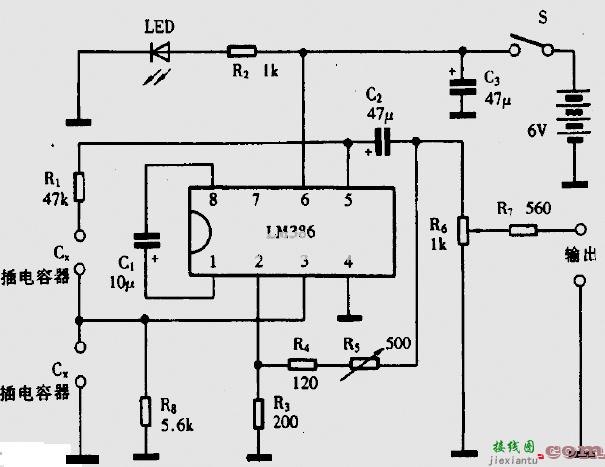 LM386低电压音频功率放大器电路图  第1张