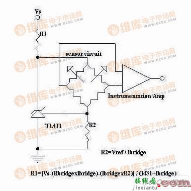 已连成桥路的硅压传感器的前级处理电路图  第1张