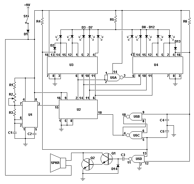 LED节拍器电路  第1张