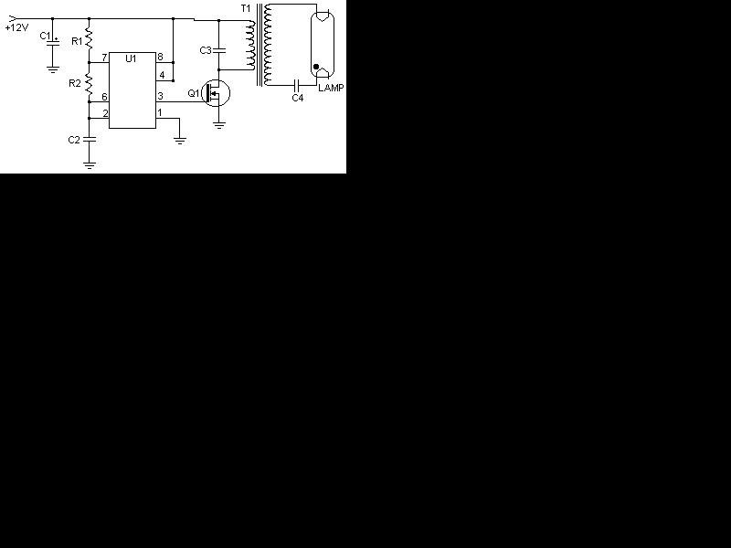 12VDC 荧光灯驱动器  第1张