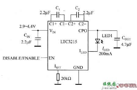 可构成高电流白光LED驱动器电路图  第1张