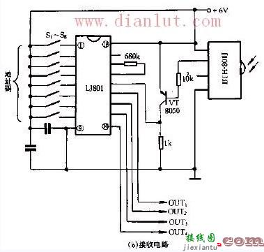 由BTH801模块制作的多路红外遥控电路  第2张