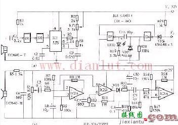 超声波防盗报警探测器的发射和接收电路  第1张