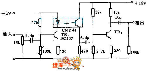 CNY44樱拟隔离电路图  第1张