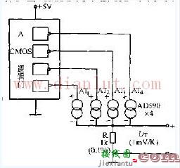 基于CMOS逻辑门控制AD590电路设计  第1张