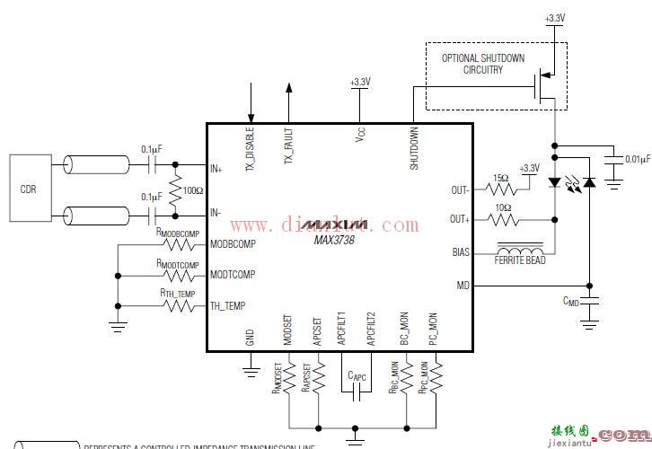 MAX3738应用电路图解  第1张