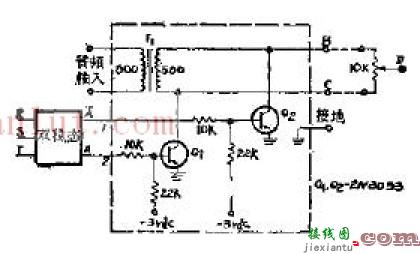 用于电子音频开关的电路原理图  第1张