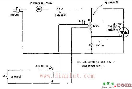 灯泡的遥控电路原理图  第1张