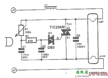 荧光灯管调光电路  第1张