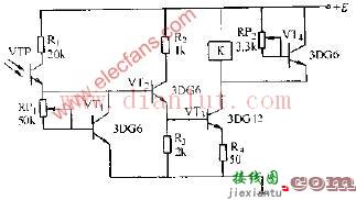 晶体管作温度补偿的光控电路  第1张