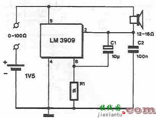 LM3909导通测试仪电路图电子项目  第1张