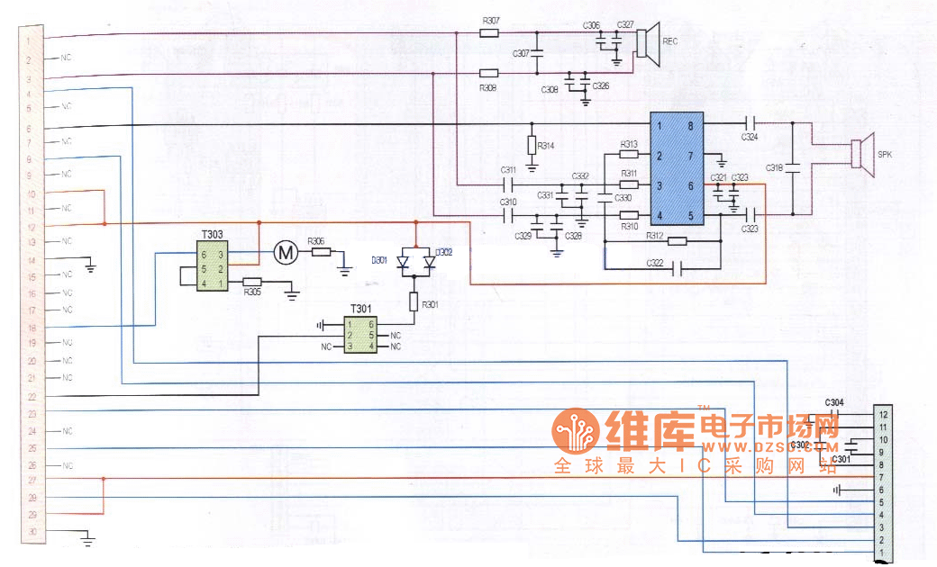 迪比特3269型手机排线电路原理图  第1张