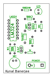 使用LM324的简单声音检测器电路  第3张