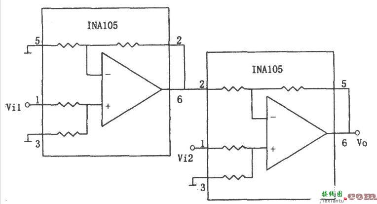 基于741、1458、INA105的三款减法器电路设计  第2张