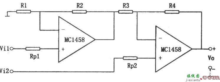 基于741、1458、INA105的三款减法器电路设计  第3张