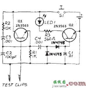 石英晶体测试仪电路图  第1张