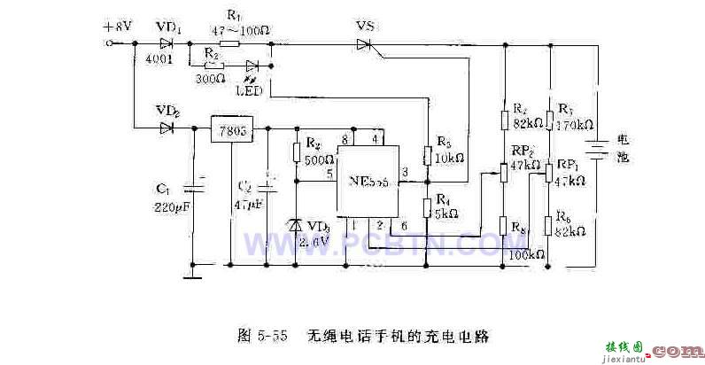 无绳电话手机充电新型电源电路应用实例000314  第1张